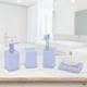 thumbnail image 1 of Juego de accesorios de baño moderno de 4 piezas | Dispensador de jabón, portacepillos, vaso y jabonera | Bandeja organizadora de plástico para encimeras, hoteles y hogar, 1 of 6
