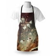thumbnail image 3 of Outer Space Apron Flying Objects in Cloudy Sky UFOs Aliens Futuristic Science Fiction Theme Print, Unisex Kitchen Bib Apron with Adjustable Neck for Cooking Baking Gardening, Multicolor, by Ambesonne, 3 of 3