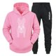 thumbnail image 4 of 2023 Korea Mens Sweatshirt Sets Hoodie+Sweatpants 2 Piece Suits Casual Womens Kawaii Streetwears Fashion Luxury Tracksuit Outfit, 4 of 4