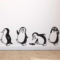 thumbnail image 1 of Un conjunto de lindos pingüinos, pegatinas de pared para dormitorio y sala de estar., 1 of 5