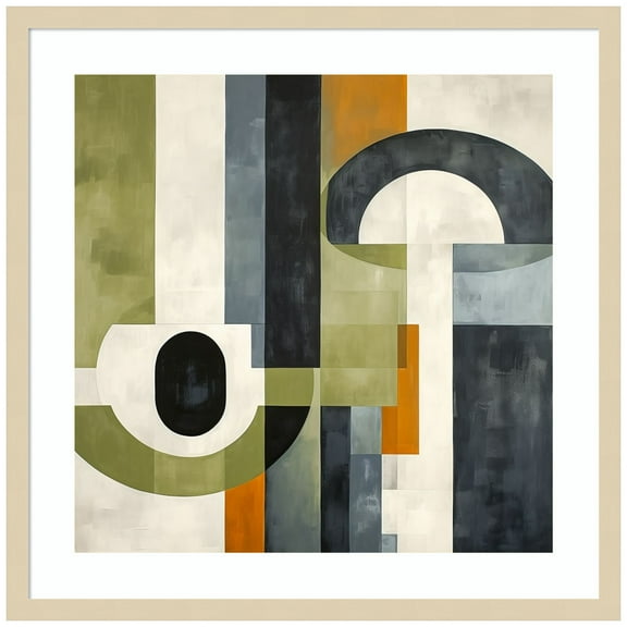 Amanti Art Sage Green Midcentury I Wood Framed Wall Art Print