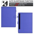 thumbnail image 3 of Case for Samsung Galaxy Tab S9/S8/S7, Carbon Fiber Pattern Premium PU Leather Wallet Stand Protective Auto Sleep Wake Cover with Pen Slot for Samsung Galaxy Tab S9/S8/S7, Purple, 3 of 6