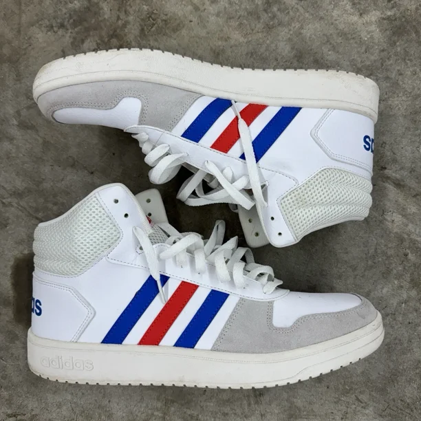 Ad-id-as Mens Hoops 2.0 Mid ‘White Blue Red’ Shoes Mens Size US 12 EE7382