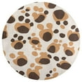 thumbnail image 3 of Leopard Print Pattern Floral Medallion Round Rug - Small Round Area Rug, Soft Non-Slip Machine Washable Bedroom Mat Indoor Accent Entry Carpet for Office Desk Dorm Hallway, 3 of 6