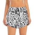 thumbnail image 2 of Goofa Fall Forest Printed Women 2 in 1 Running Shorts,Quick Dry Athletic Workout Shorts,High Waisted Athletic Shorts with Liner Pockets-, 2 of 9