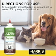 Harris Diatomaceous Earth Food Grade, Feed Supplement, 8oz. Bottle with Applicator Tip