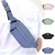 thumbnail image 1 of Bolsa de cintura Mochila cruzada para el pecho Bandolera de hombro | Organizador de gran capacidad para deportes al aire libre, viajes, desplazamientos Correa ajustable, ligera 110g, negro/azul, 1 of 6