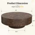 thumbnail image 3 of Gelloan 35" Round Coffee Table, Modern Drum Burl Coffee Tables for Living Room 35" Mid Century Wooden Pedestal Circle Accent Small Center Apartment Easy Assembly,Burl Walnut, 3 of 6