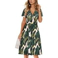thumbnail image 2 of PENGXIANG Femmes Manches Courtes Casual Imprimé Floral Plage Maxi Robe en Vrac, 2 of 2