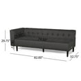 thumbnail image 6 of Noble House Prestage Contemporary Fabric Sectional Sofa, Charcoal, 6 of 13