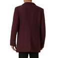 thumbnail image 3 of INSPIRE CHIC Winter Trench Coat for Men's Single Breasted Slim Fit Business Overcoats, 3 of 5
