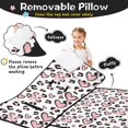 thumbnail image 3 of Pink and White Leopard Print Pattern Teens Toddler Nap Mat with Pillow, Sleeping Mat Bag for Preschool Daycare 60"x20", 3 of 6