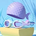 thumbnail image 2 of Gafas de natación para niños; Gorro de natación de silicona impermeable y antivaho, juego de gafas de natación; Gafas de natación subacuáticas., 2 of 4