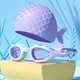thumbnail image 2 of Gafas de natación para niños; Gorro de natación de silicona impermeable y antivaho, juego de gafas de natación; Gafas de natación subacuáticas., 2 of 5