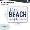 thumbnail image 4 of Stupell Industries Coastal Summer Sentiment Enjoy Waves Black Framed Giclee Art, 30 x 24, by Lettered and Lined, 4 of 8