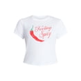 thumbnail image 5 of Feeling Spicy Women's Graphic Baby Tee with Short Sleeves, Sizes XXS-XXL, 5 of 5