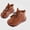 Brown, variant on Girls Ankle Booties Toggle Lace Up Snap Button Closure Platform Lug Sole Comfortable Walking Shoes Beige Size 11 Little Kids
