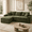 96"-Green-Left Facing Chaise, variant on 96.1" Boneless Cloud Couch, L-Shaped Modular Sectional Sofa with Reversible Chaise, Deep Seat Corduroy Sofa in a Box, No Assembly Required, Black