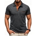 thumbnail image 1 of StSilkitty Men's Short Sleeve Golf Shirts Solid Color Casual Collared Tee Shirt Summer Beach Vacation Tops, 1 of 8