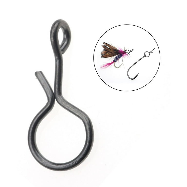 50Pcs Fly Fishing Snap Quick Change Connect for Flies Hook Lures No-Knot  Snaps 