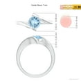 thumbnail image 5 of Angara Natural 1.12 Ct. Aquamarine Solitaire Ring in Sterling Silver for Women (Ring Size: 7), 5 of 9