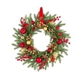 thumbnail image 1 of Danhjin Branches de Pin Imitation Baies Couronne de Noël Baies Rouges et Dorées Pins Artificiels Couronnes Décorations de Noël, 1 of 5