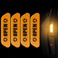 thumbnail image 1 of HSHDLDF 4pcs 3D Super Reflective Stickers Carbon Fiber Strips Car Side Open Door Edge Bumper Anti-Scratch Protection Guards Trim Stickers Universal (Open Yellow), 1 of 3
