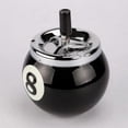 thumbnail image 4 of Billiard Ball Ashtray Metal With Number 8 For Indoor And Outdoor Use (black), 4 of 5