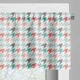 thumbnail image 5 of Ambesonne Abstract Valance & Curtain, Houndstooth Motifs, 55"x24", Dark Coral Mint Green, 5 of 6