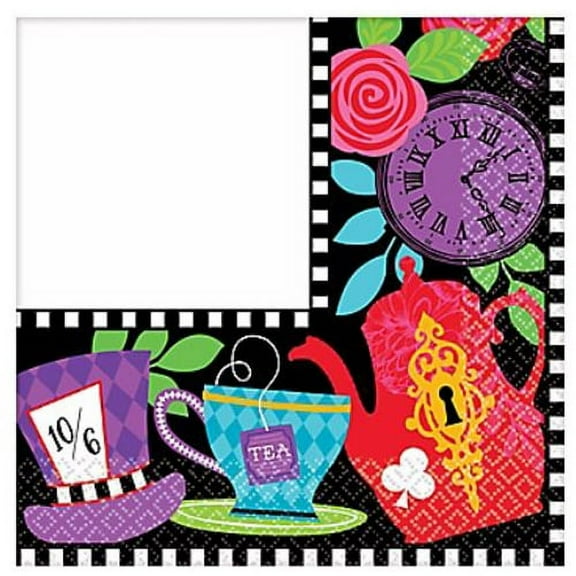 Various Tea Party Small Disposable Napkins, 16 Count