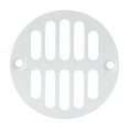 thumbnail image 3 of Westbrass Round Brass Shower Strainer Drain Cover with Crown Ring, Powder Coat White, 3 of 6