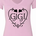 thumbnail image 4 of Inktastic Gigi with Hearts and Swirls Women's V-Neck T-Shirt, 4 of 5