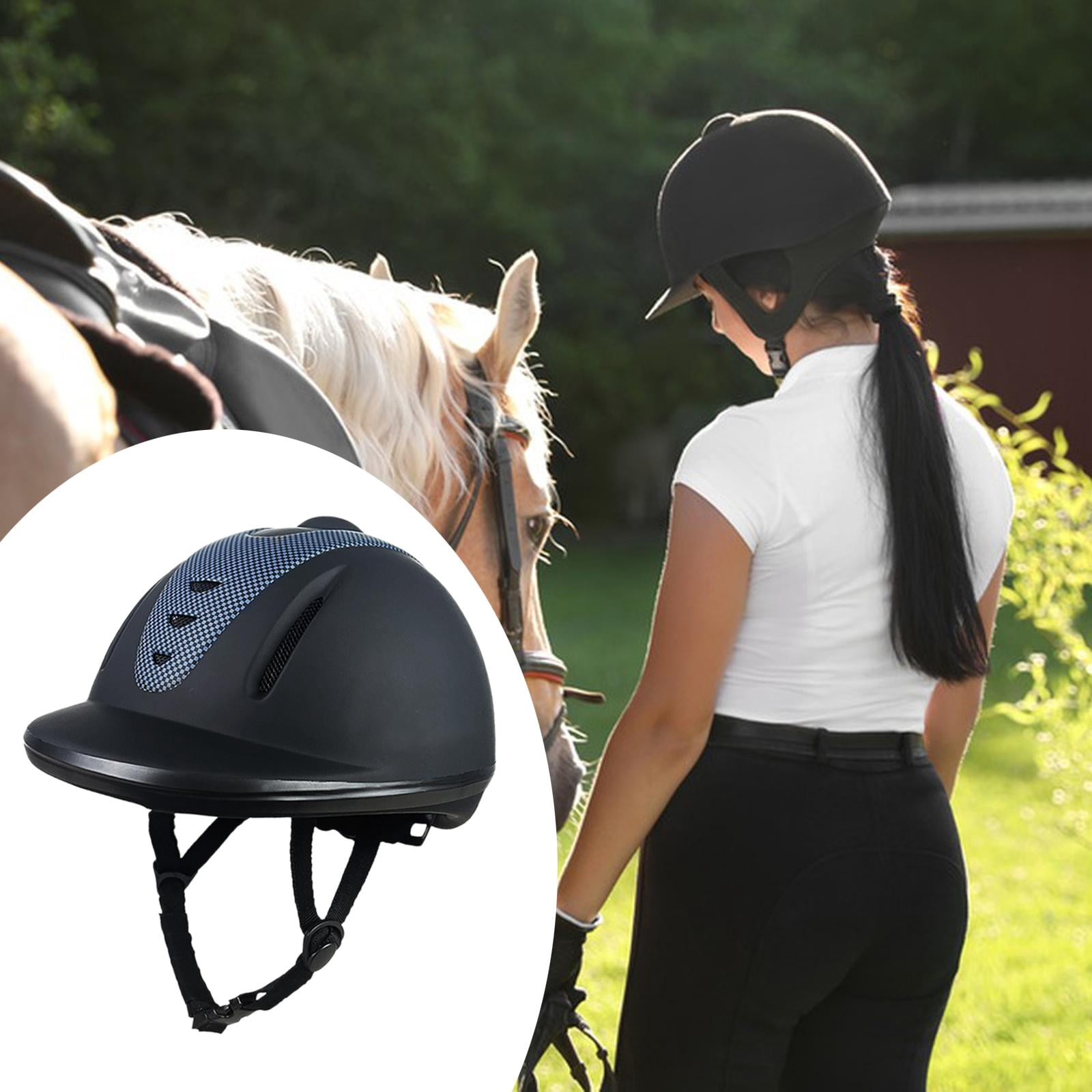 figatia Equestrian Helmet Bike Helmet Practical Shock Absorption Fashion Professional Sweat Absorbing Equestrian Hat Horse Riding