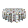 thumbnail image 5 of Gray Highland Cow Bathtub Sunflower Pattern Round Tablecloth 60"x60",Wrinkle Wipeable Table Cloth for Kitchen Dining Room Picnic Patio Party, 5 of 6