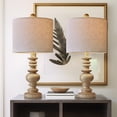 thumbnail image 2 of Oneach Farmhouse Table Lamp Set of 2 for Bedroom Living Room 20" Retro Resin Nightstands Bedside Lamps, 2 of 8