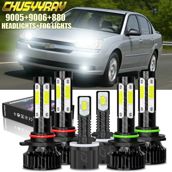6pcs Combo 9005+9006+880 LED Headlight Fog Bulbs For GMC Yukon 2004-2005