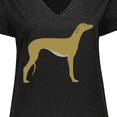 thumbnail image 4 of Inktastic Greyhound Women's Plus Size V-Neck T-Shirt, 4 of 5