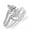 platinum, variant on 14K Yellow Gold 1.5 Carat LAB GROWN DIAMOND Curving Pave & Prong-set Round Marquise Cut Diamond Engagement Ring and Wedding Band Set (D-E Color VS1-VS2 Clarity 0.75 Ct Center)