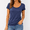 Dark Blue, variant on Dpjklzsn Women's Short Sleeve Lounge Top, Easy Fit Everyday Shirt for Daily Wear, Work and Weekend Outfits