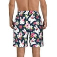 thumbnail image 3 of Naloa Rabbit And Rose Men's Beach Shorts, Surfing shorts, Swim trunks, Quick Dry Swim Trunks for Surfing Beach Fun - Large, 3 of 9