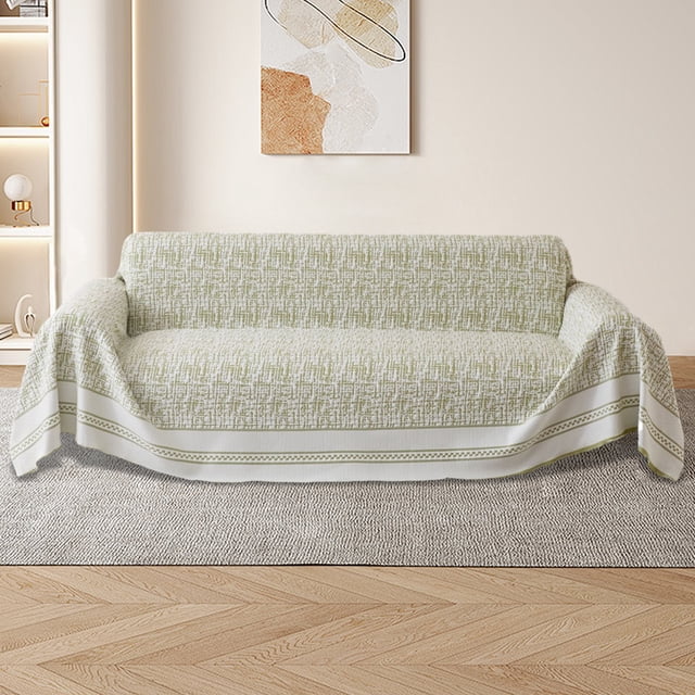 Funda de sofá de seda helada para primavera y verano, funda completa, antideslizante, estilo simple y moderno, para decoración de sala de estar, funda portátil para uso en casa o oficina,