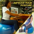 thumbnail image 2 of URBNFit Exercise Ball - AntiBurst Swiss Balance Ball w/ Pump - Fitness Ball Chair for Office, Home Gym - Blue, 75CM, 2 of 8