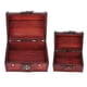 thumbnail image 1 of CAJA DE ALMACENAMIENTO DE MADERA, Exquisito de 2 piezas Cajas de Regalo de Madera decorativas Duraderas Vintage Con Bisagras para la Oficina en Casa, 1 of 7