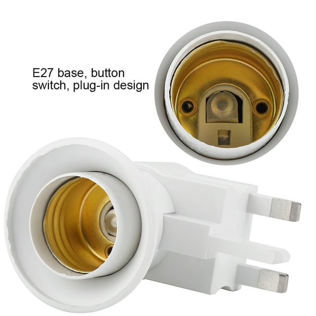 Plug-in Lamp Screw Socket 85V265V UK Plug E27 Bulb Converter Plugin Lamp Screw Socket Wall Light Fixture