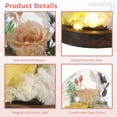 thumbnail image 3 of Eternal Rose Flowers for Decoration, Preserved Flowers in Glass Dome, Forever Champagne Rose Globe with Wooden Base, Unique Dry Flower Present for Loved Ones in Special Occasions, 3 of 5