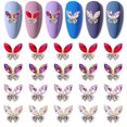 thumbnail image 2 of Ventas promocionales 40 piezas de dijes de mariposa en 3D para uñas, diamantes de imitación en 3D, cristales AB, decoración de uñas, piedras preciosas de metal, cristales brillante, 2 of 5