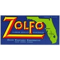 thumbnail image 2 of Anonymous 14x9 Gold Ornate Wood Frame and Double Matted Museum Art Print Titled - Zolfo Brand Florida Quality Vegetables Label (1930-1950), 2 of 4