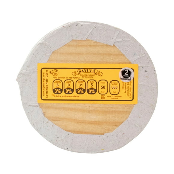 Cajeta Artesanal Sayula Lugo Redonda DE Madera Mediana 170 g