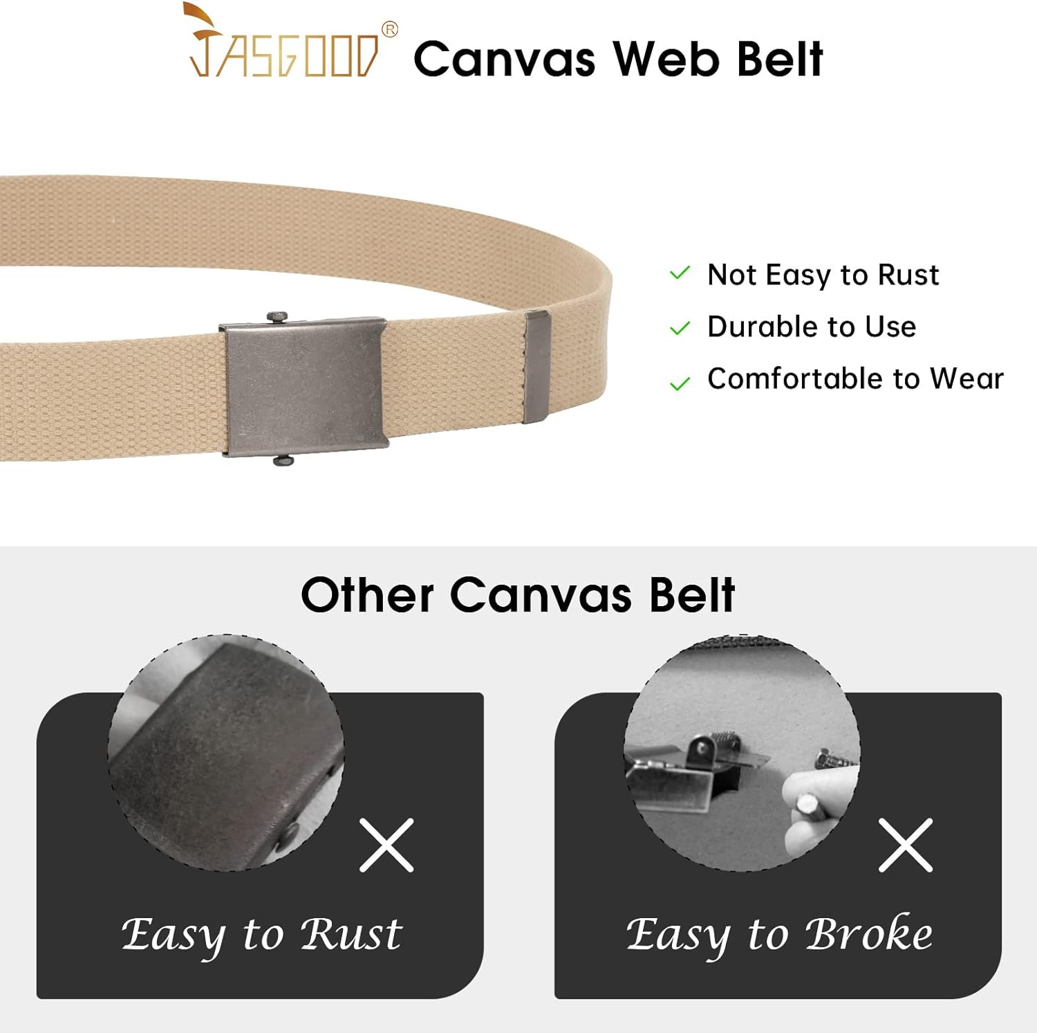 Adjustable Canvas Web Belt with Military Buckle - 51 Inch Unisex Stretch NEW ADJUSTABLE 56; main image 3