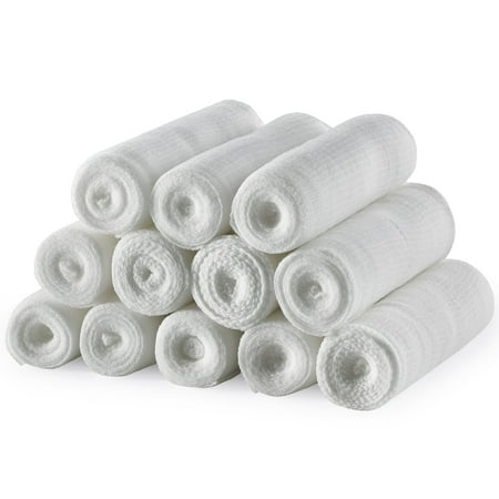 MEDca Medical Gauze Stretch Bandage Roll Tape Used for Wound Care Dressing 12 Pack 4” x 4 Yards